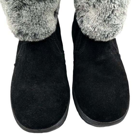 KHOMBU Jessica Winter Boots Women’s Size 7M Black Suede Faux Fur Water Repellent - Picture 5 of 12